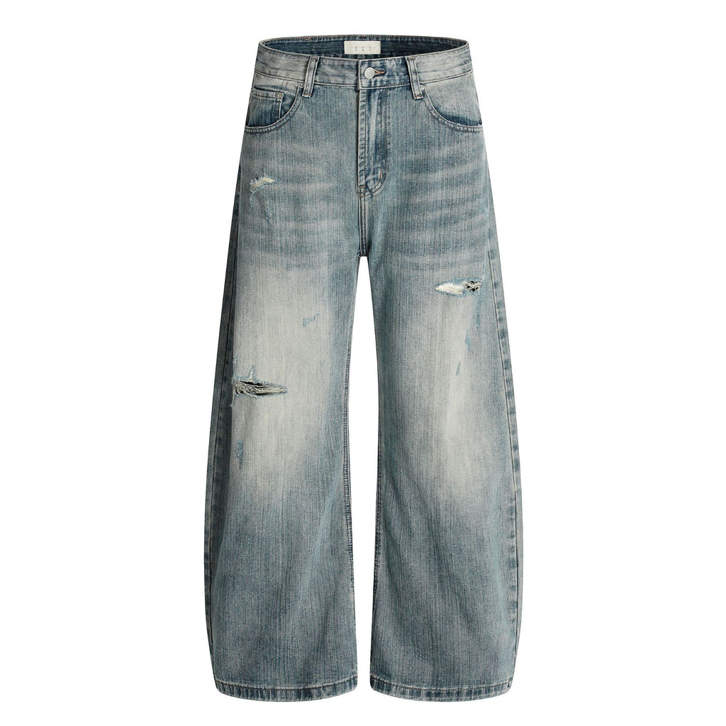 11KN Retro Straight Ripped Jeans