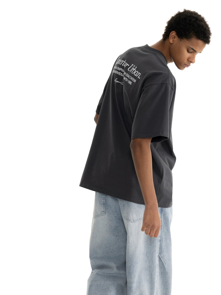 Loopsoon Versatile Comfortable Back Letter Printed Tee