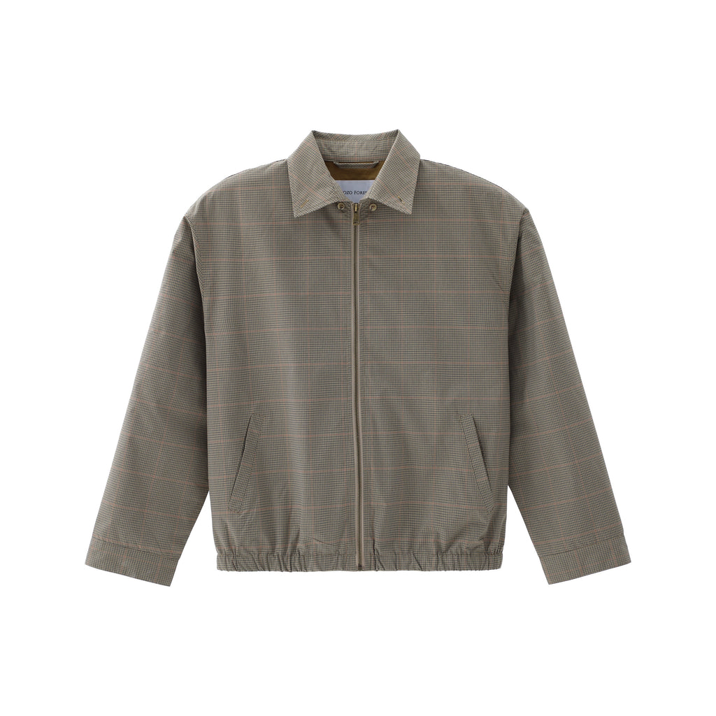 ZOZOFOREST Plaid Vintage Flight Jacket