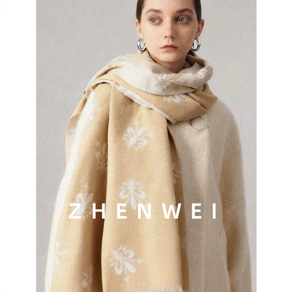 ZHENWEI Florence Iris Plus Wide Shawl Scarf