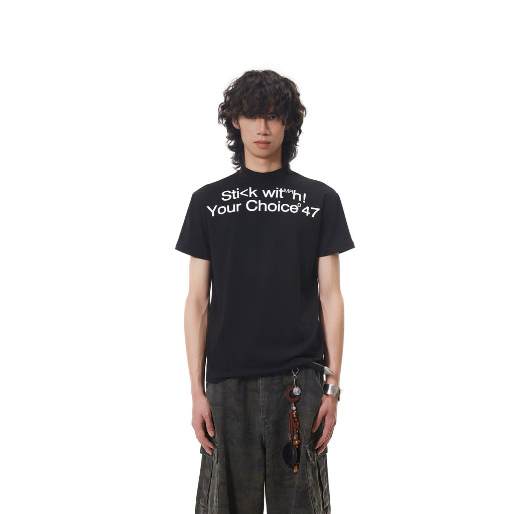 BTSG turtleneck front shoulder fit Slim Tee