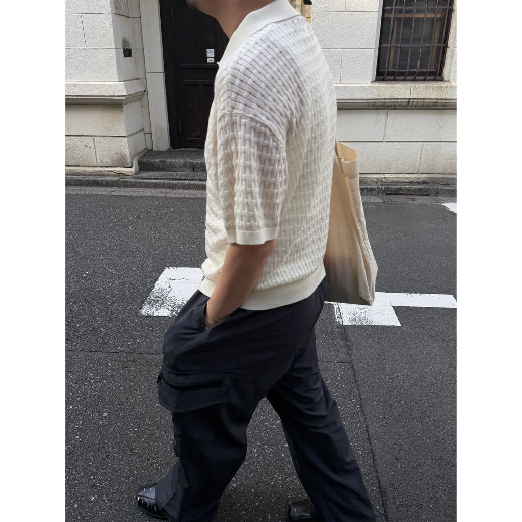 Anniehall Breathable Cool Lapel Woven Tee