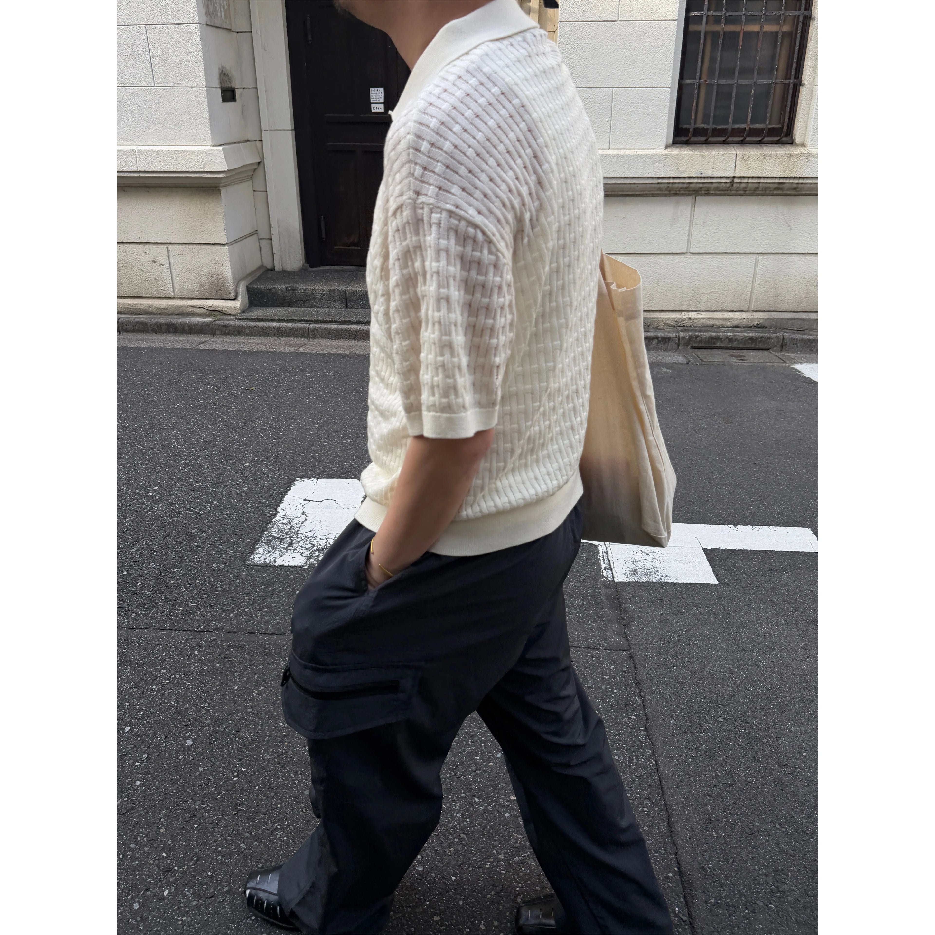 Anniehall Breathable Cool Lapel Woven Tee