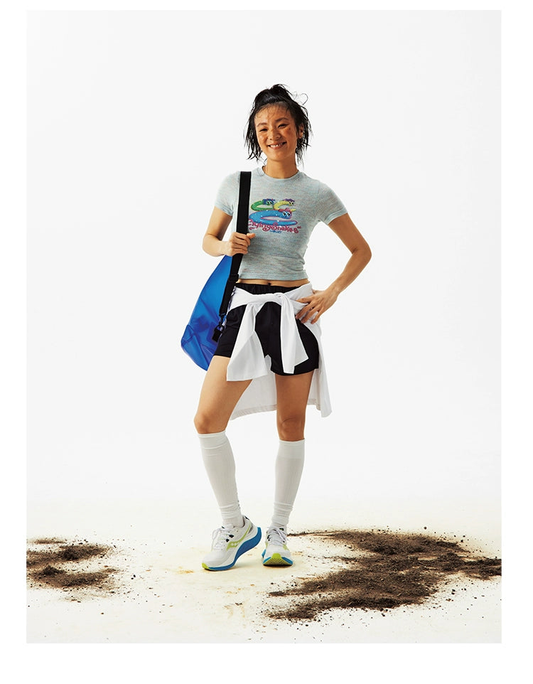 CryingCenter Breathable Color Yarn, Slim Sports Short Sleeve Tee