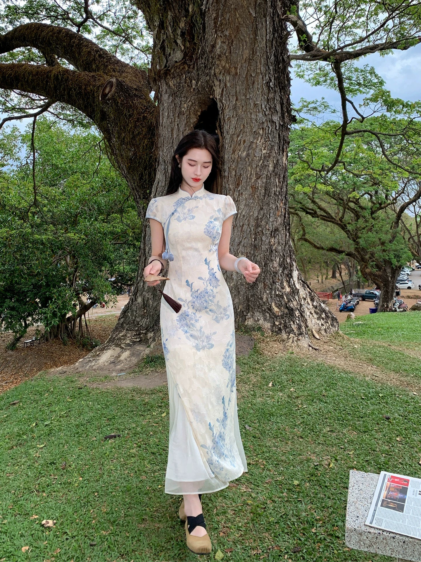 ZIHE Floral Improved Cheongsam Dress