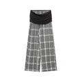 FUNKYFUN Waist Stacked Plaid Slacks