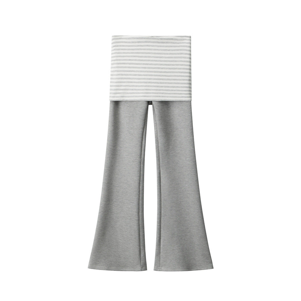 HeyHenry High Waist Small Foot Micro Flared Casual Pants