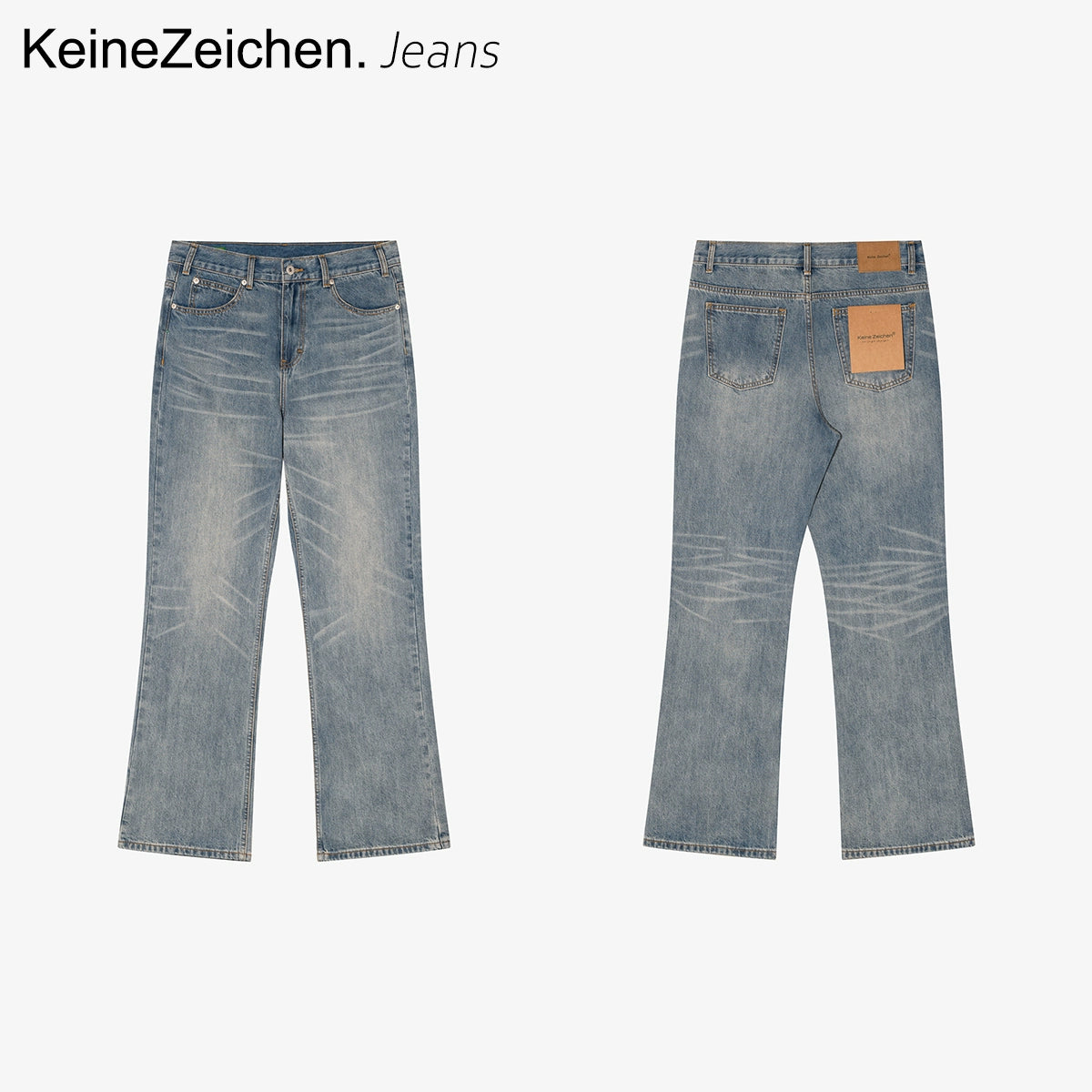 NO LOGO Slightly Washed Old Jeans