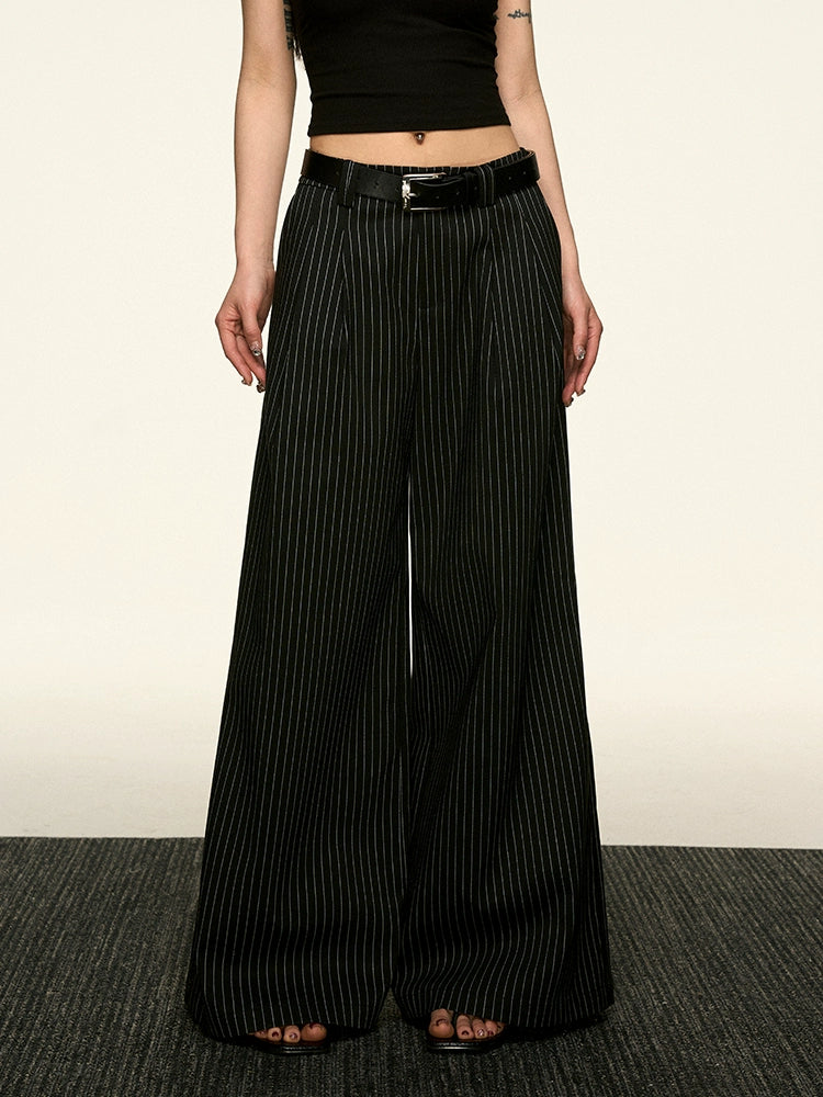 Aaisup Vintage Striped Suit Casual Pants