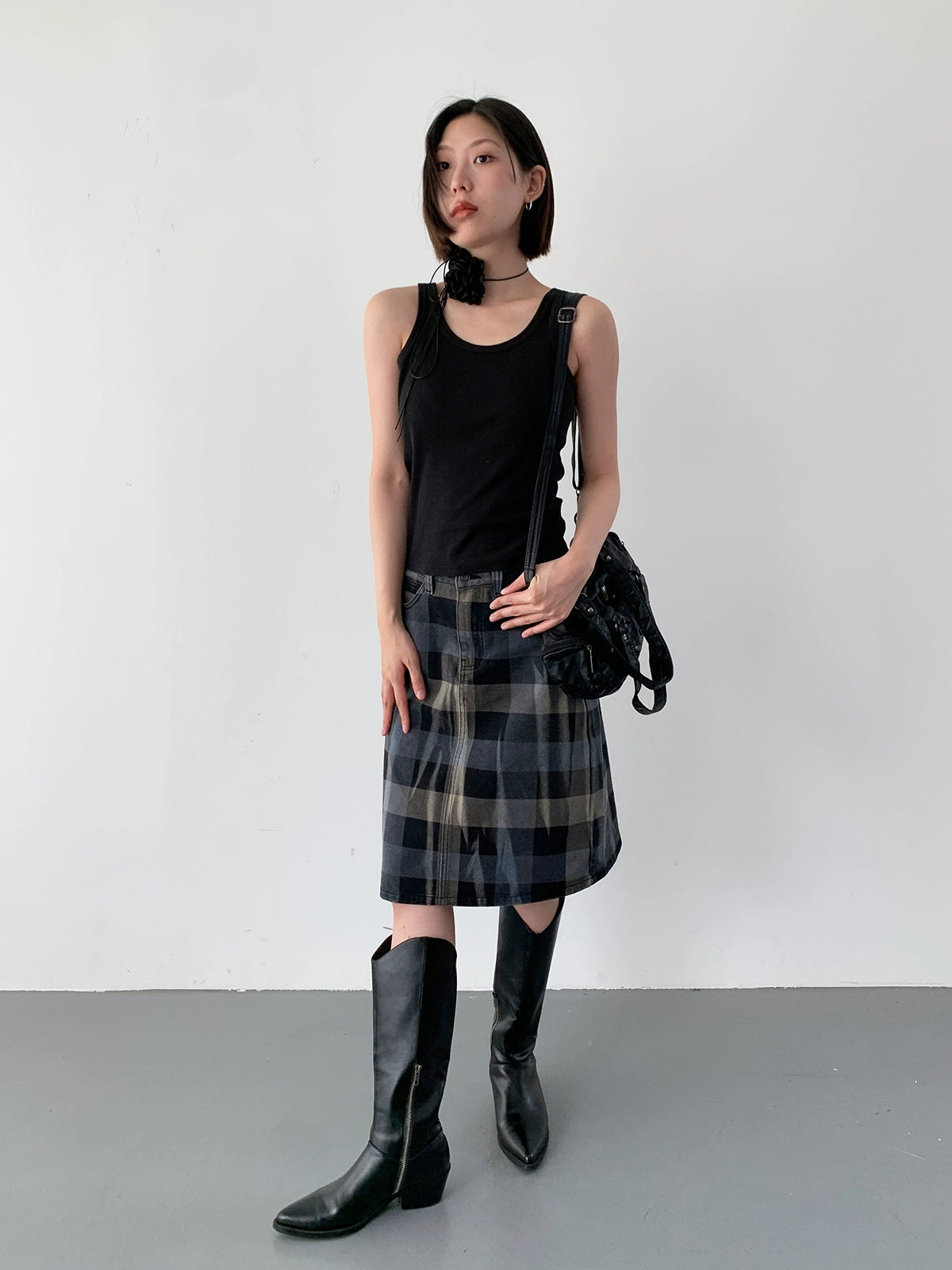 BINGBONG Shoulder Messenger Bag Y2k Soft Leather Underarm Bag