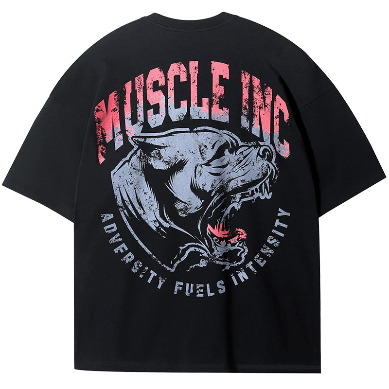Muscle Dog Cool Loose Casual Fitness Tee