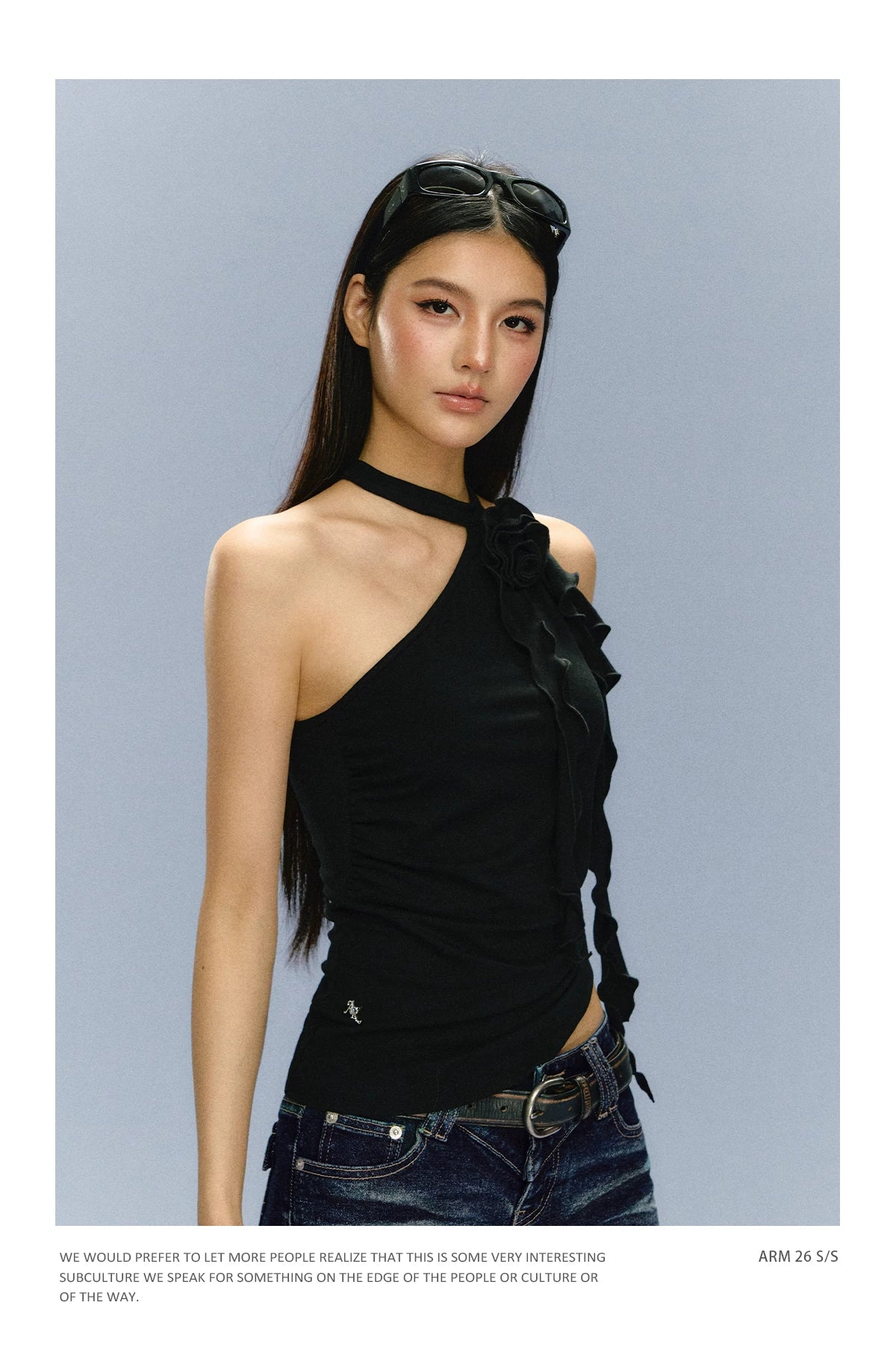 Ariseism Vintage Flower Slim Neck Sling