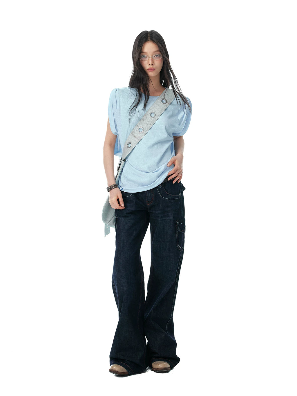 JIKOO Thin Breathable Drape Sleeveless Tee
