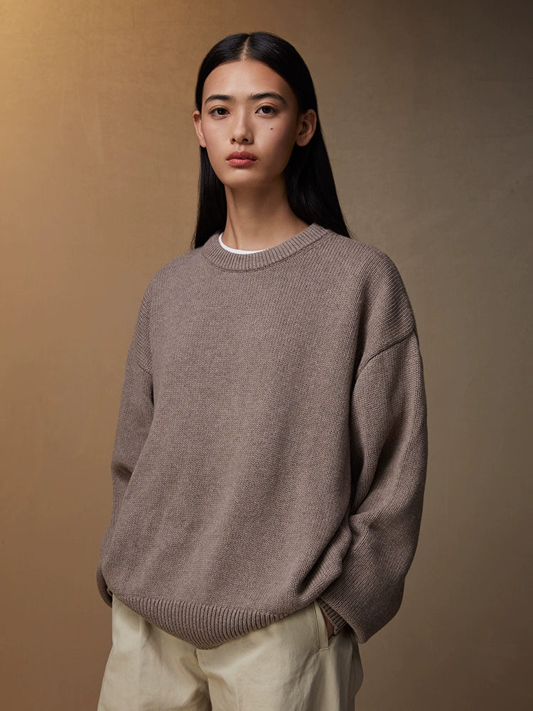 SUPERTOFU Versatile Loose Sweater Knitted Sweater