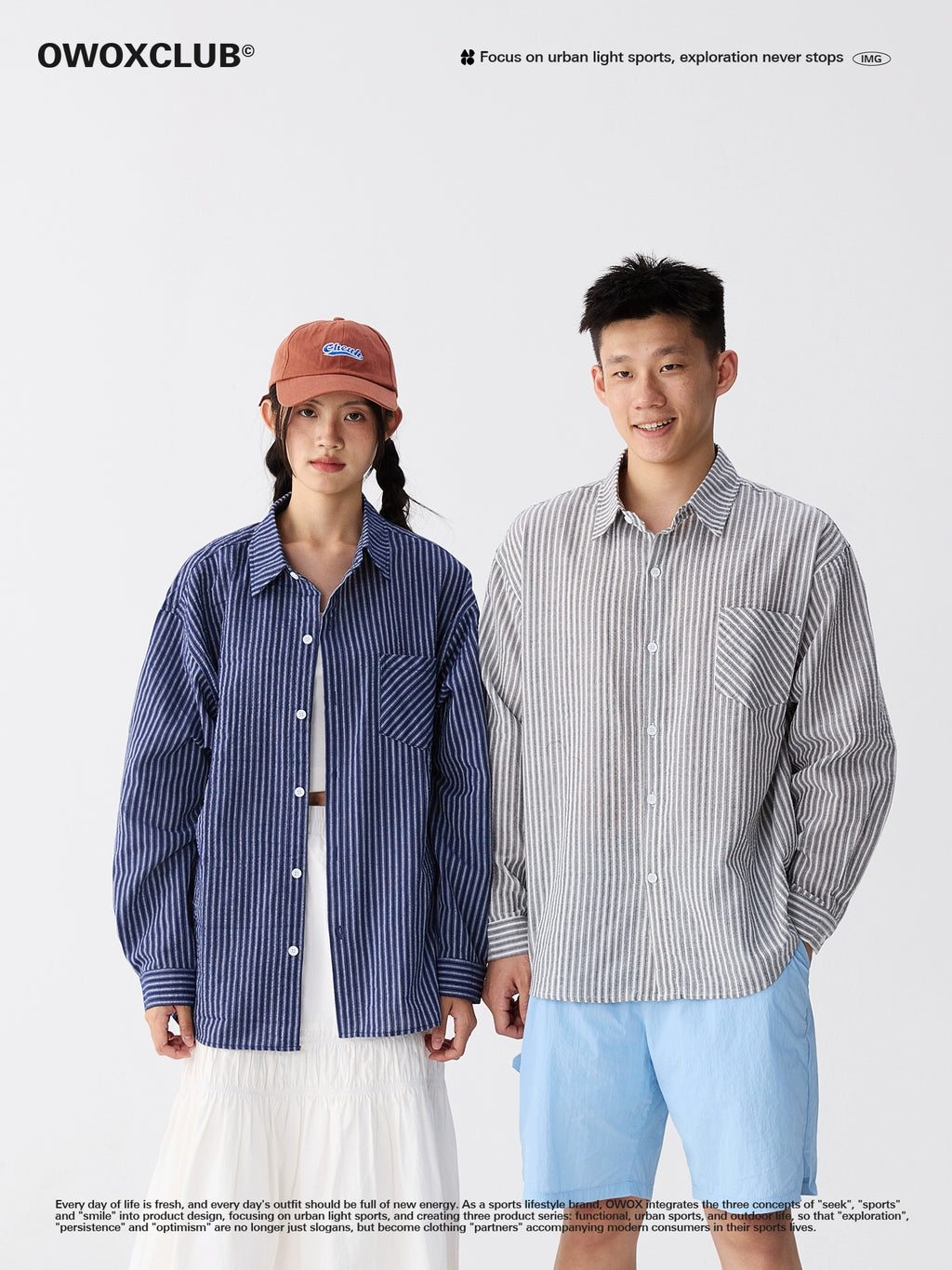 OWOX Classic Pinstriped Thin Casual Loose Shirt