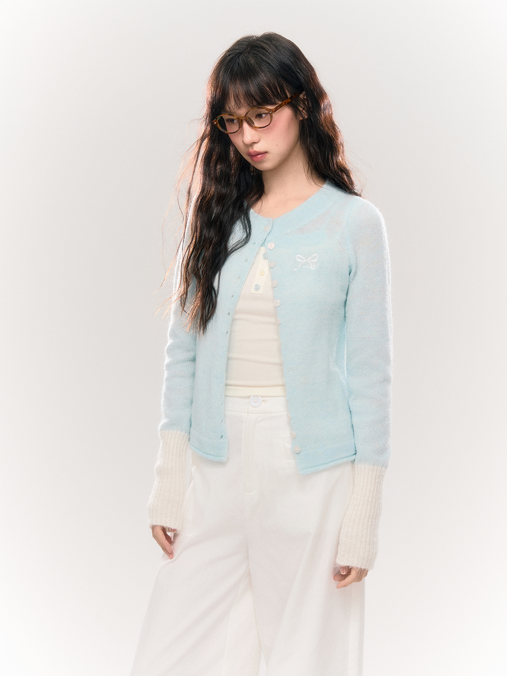 Umoumo Fresh and Simple Versatile Thin Knitted Jacket