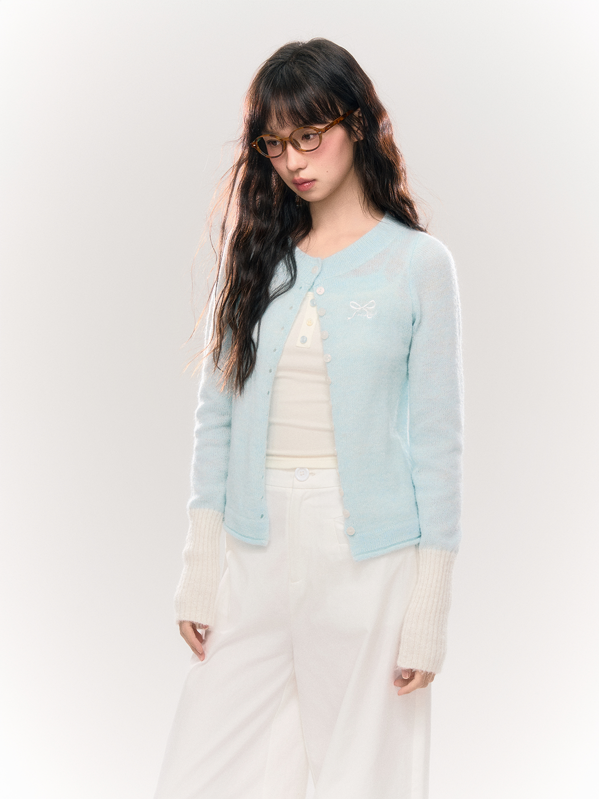Umoumo Fresh and Simple Versatile Thin Knitted Jacket