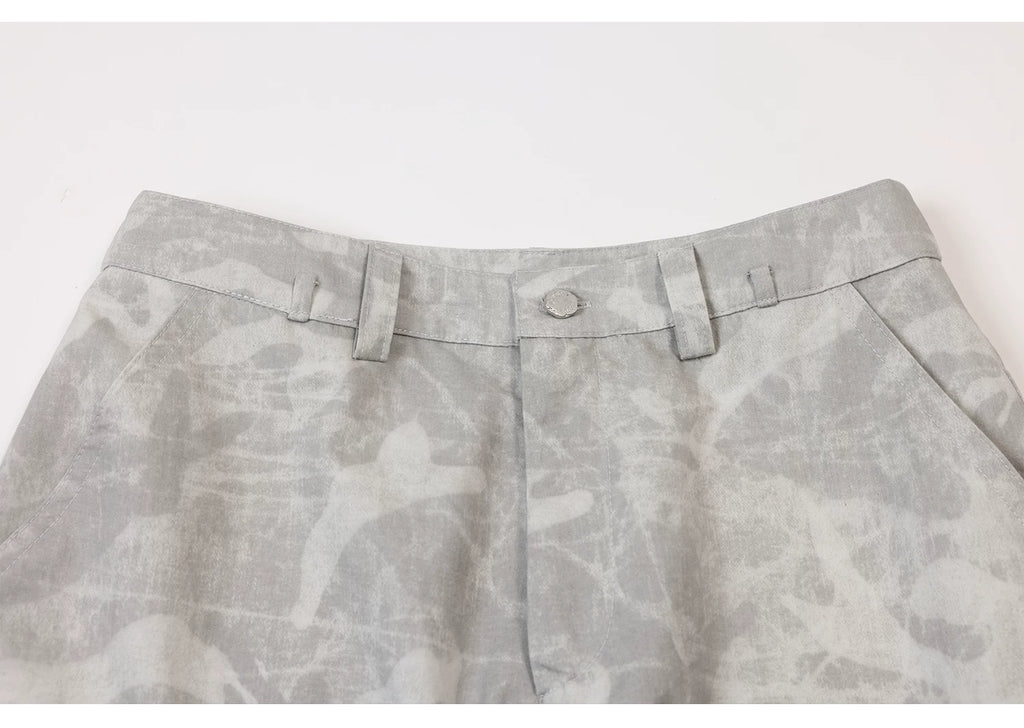 Ablueberry Camouflage Loose Straight Overalls