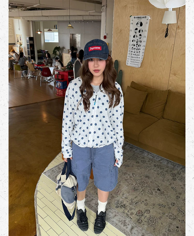 CCYE Polka Dot Hooded Sunscreen Thin Jacket