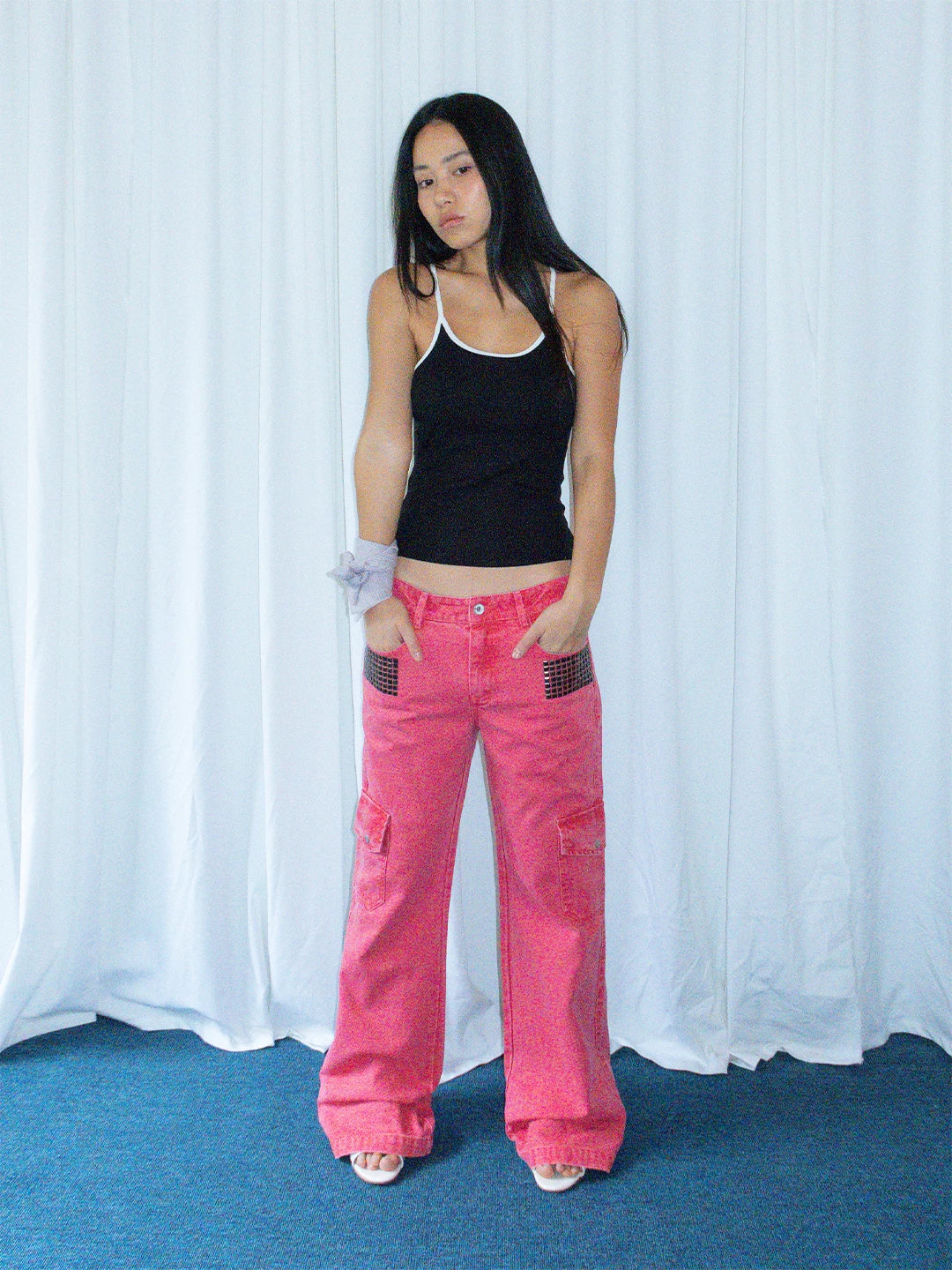FUNKYFUN High Elastic Threaded Skinny Vest