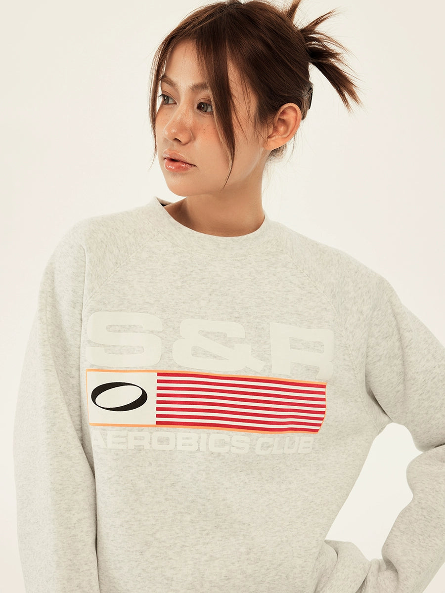 SOSER Vintage Foam Print Pullover Sweater