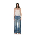 WITHMIN Low-rise Slim Retro Narrow Straight-leg Pants