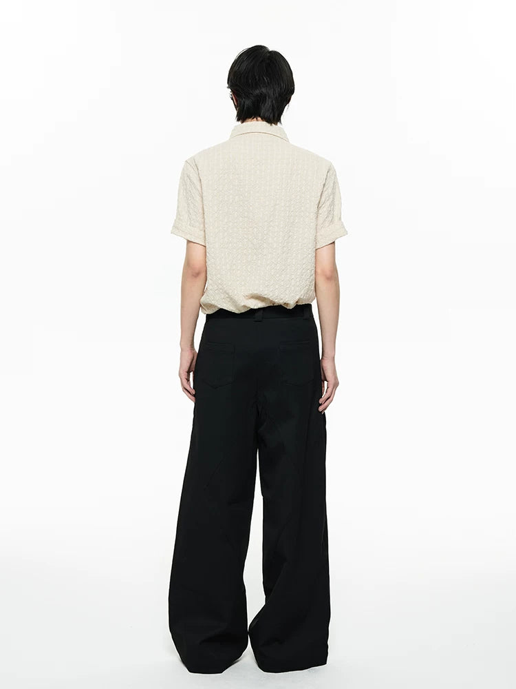 Borrowed Project Square Neck Short Sleeve Shirt