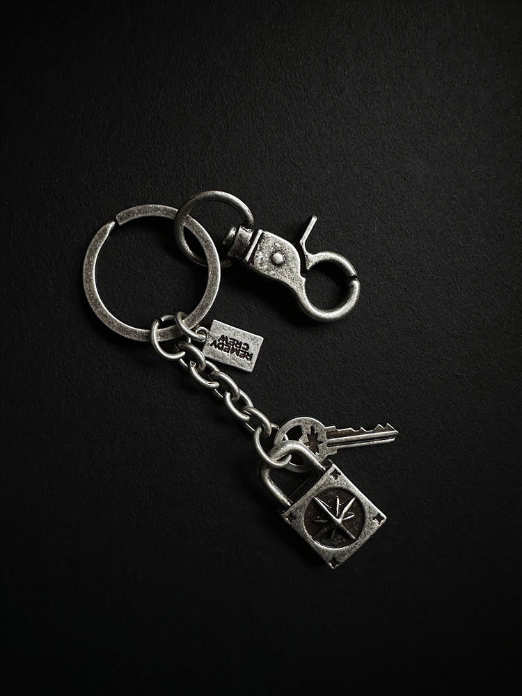 Remedy pendant lock key ring keychain