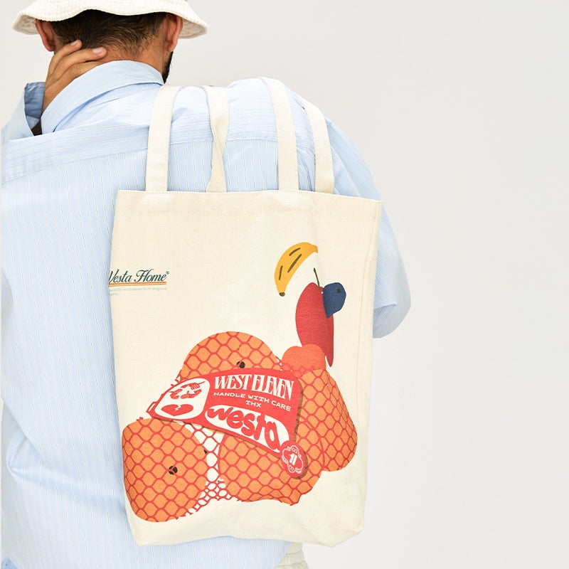WESTELEVEN Simple and Versatile Double-sided Shoulder Bag Portable Tote Bag