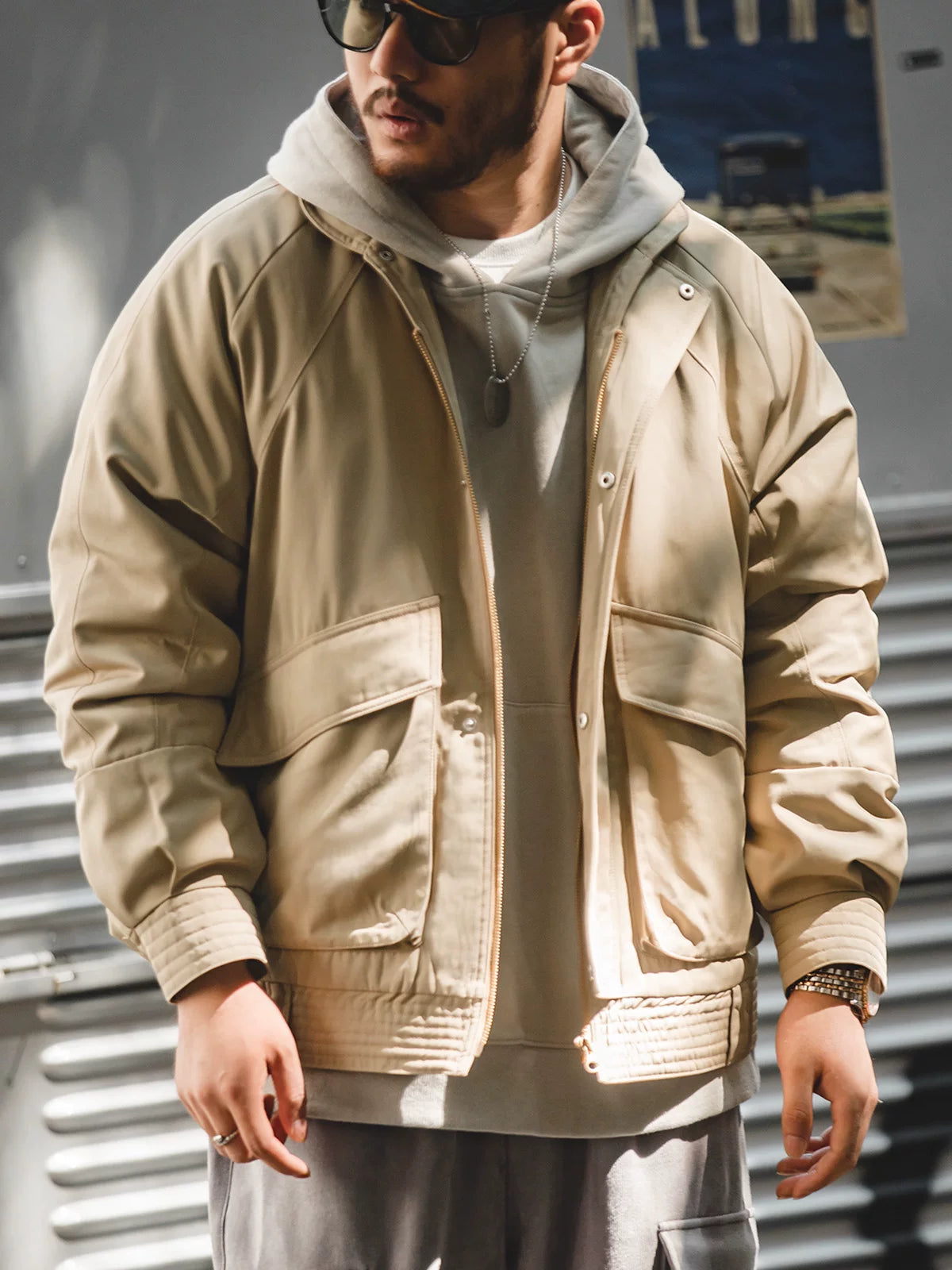Madden Vintage Thickened Bomber Army Cotton Jacket