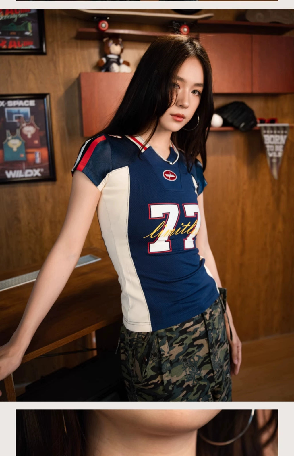 WildX Retro Sports Slim Jersey Tee