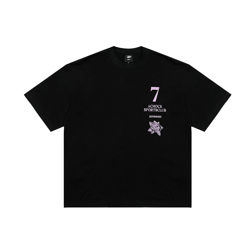 Achock High Street Niche Crew Neck Loose Casual Tee