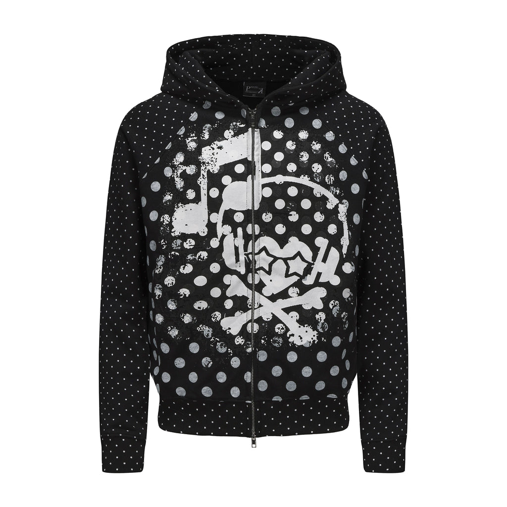 PAIKI Polka Dot Earphones Skull Music Note Jacket