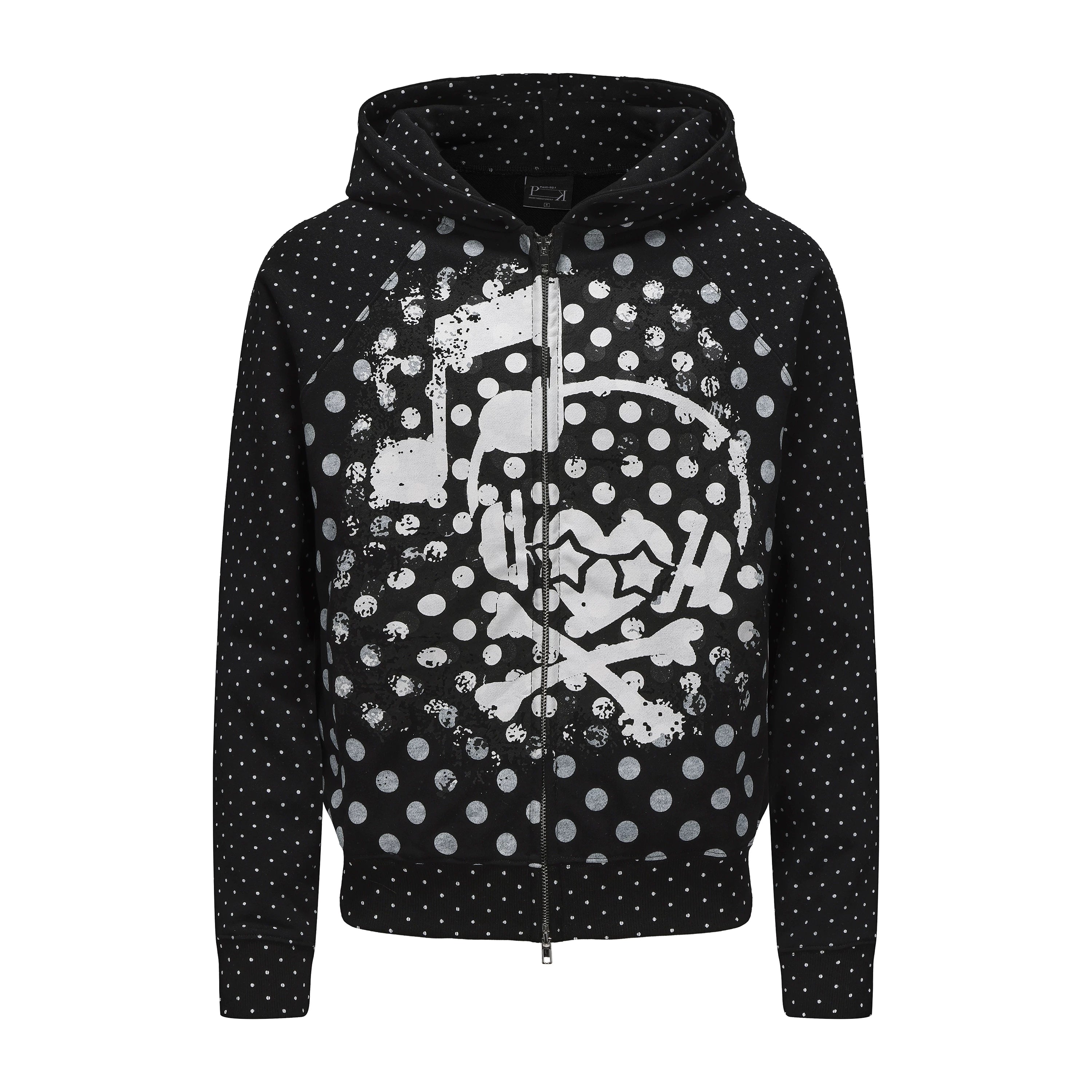 PAIKI Polka Dot Earphones Skull Music Note Jacket
