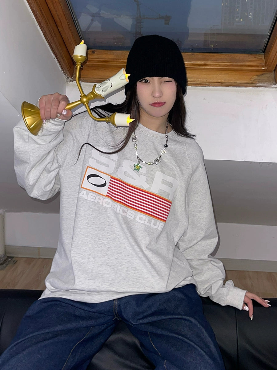 SOSER Shoulder Casual Crew Neck Long Sleeve