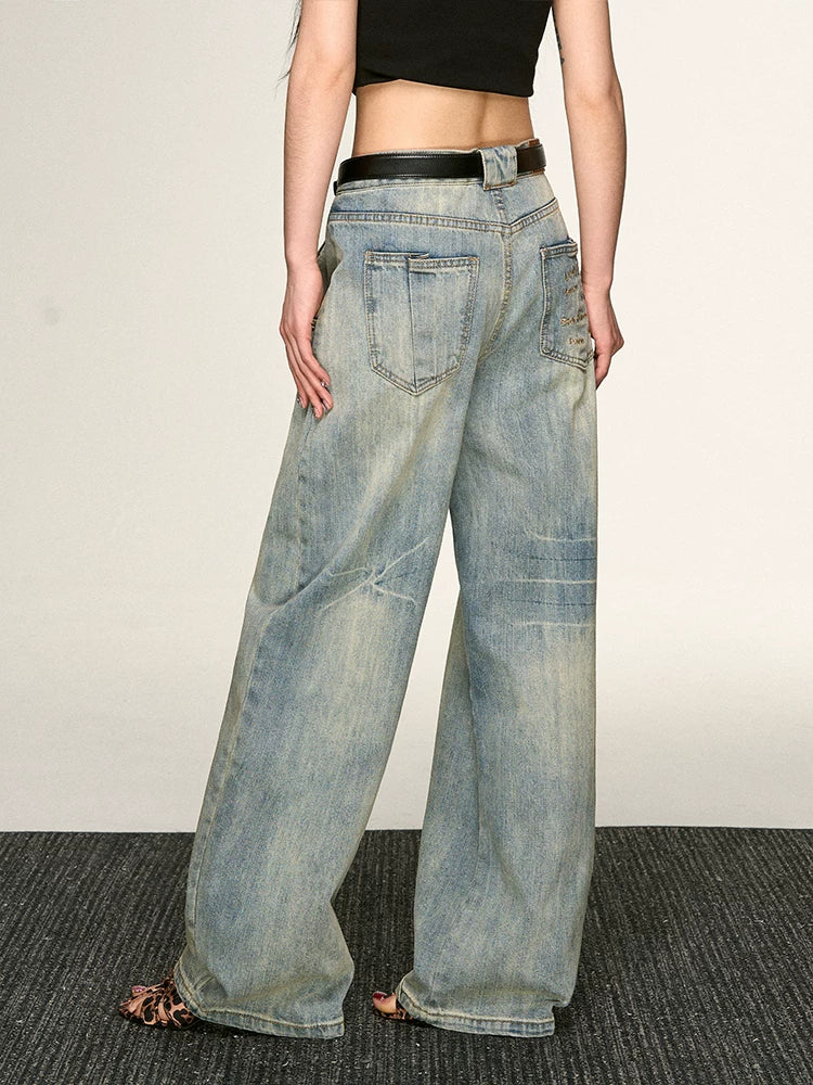 Aaisup Splicing Skinny Straight Pants Versatile Wide Leg Pants