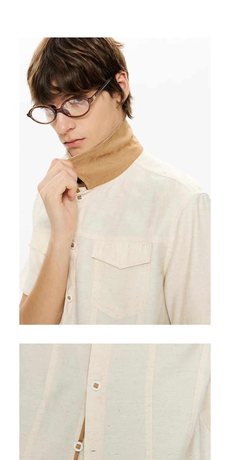 KREATE Contrasting Streamer Casual Shirt
