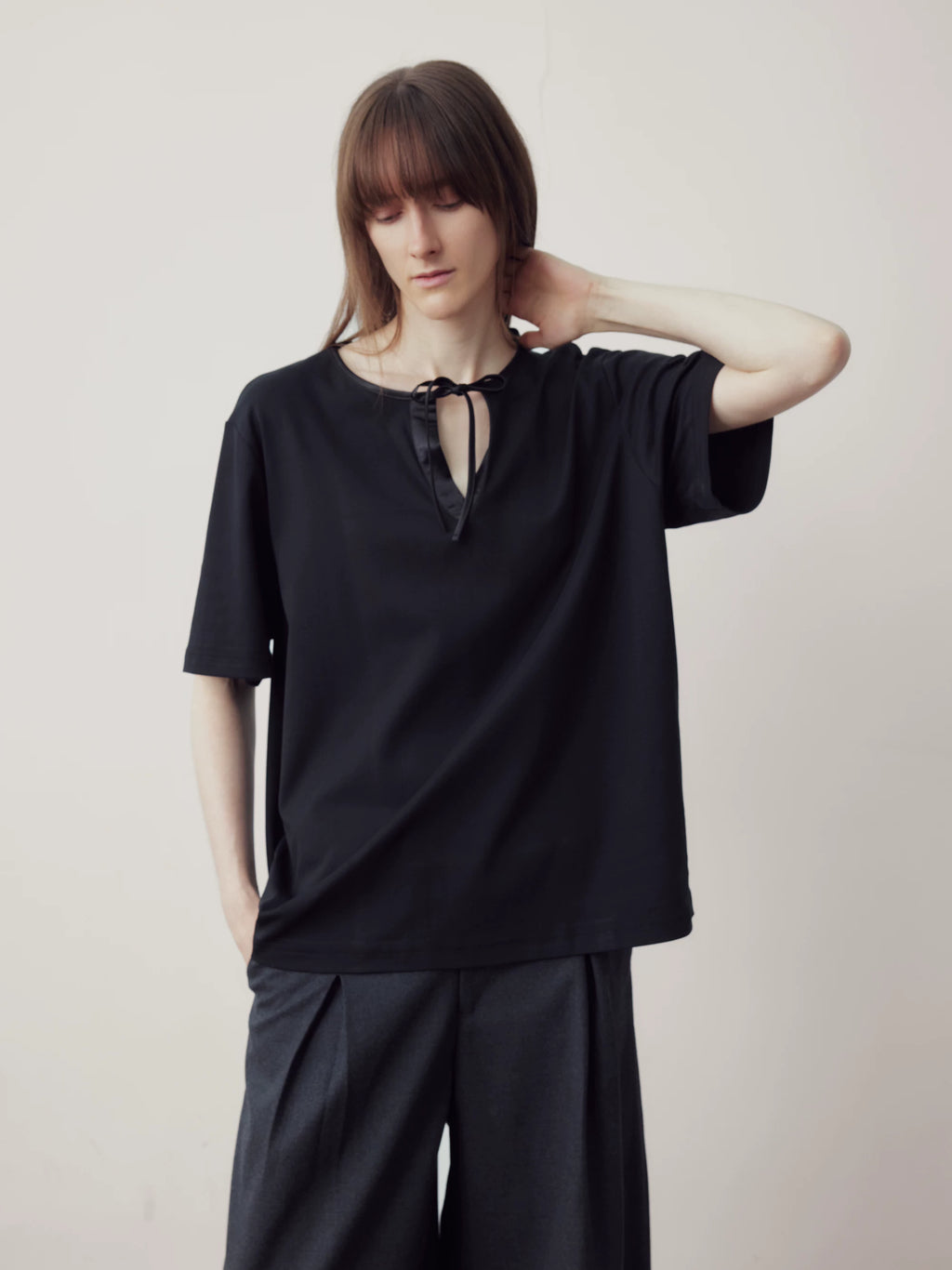 COLN Strap Casual Loose Tee