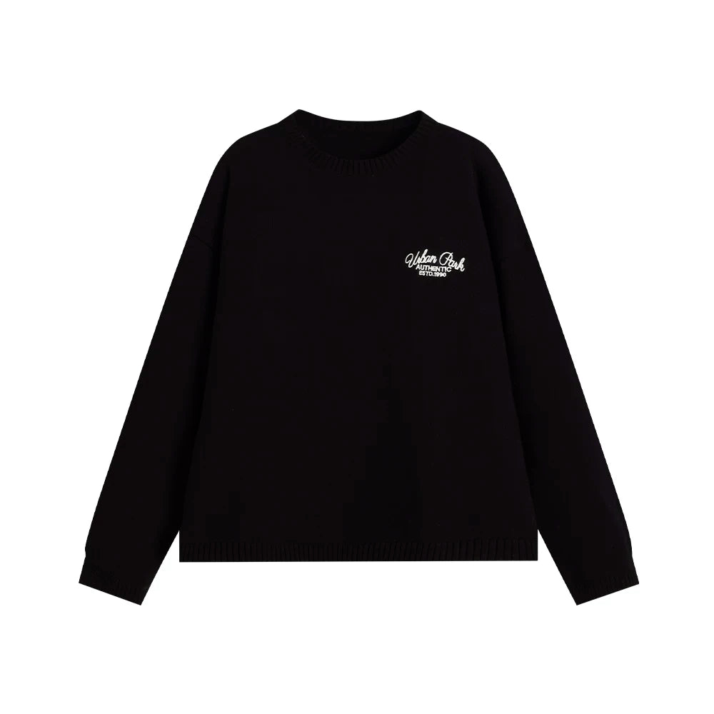 Loopsoon Back Jacquard Versatile Loose Sweater