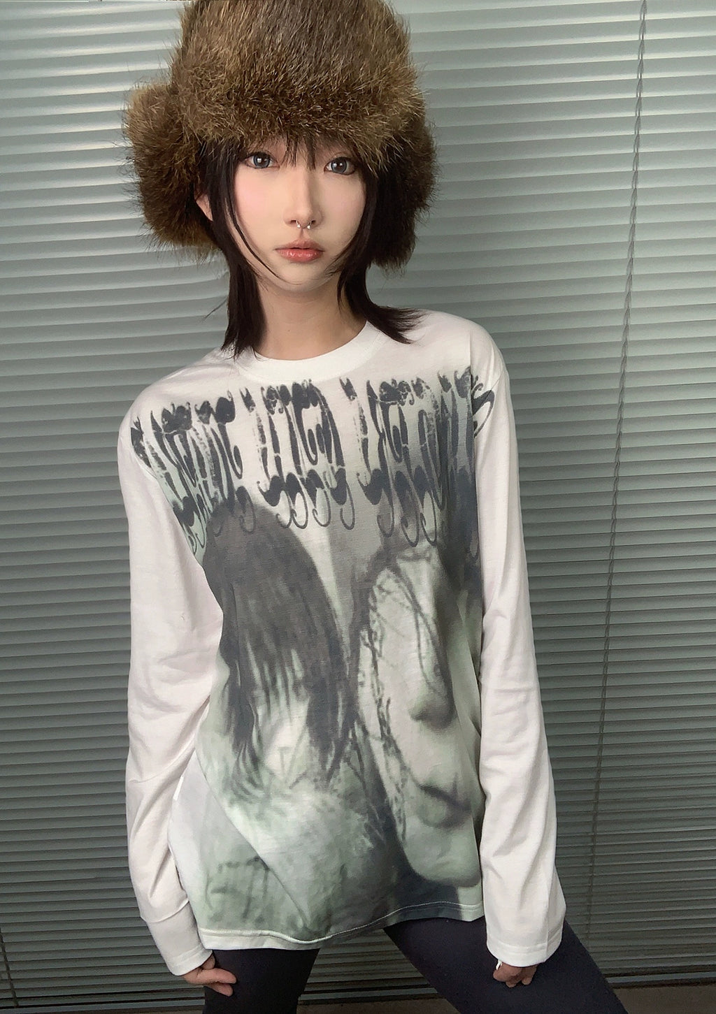 WEBBAR Original Goth Emo Cotton Long Sleeve T-shirt