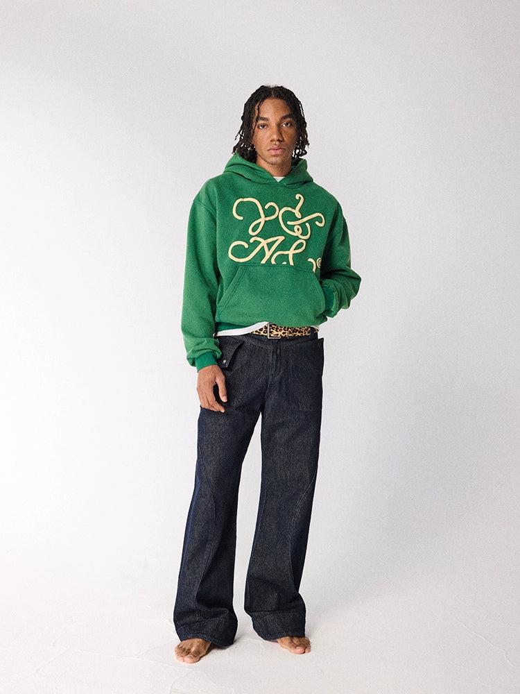 CRICLE Rotary Letter Hooded Sweater