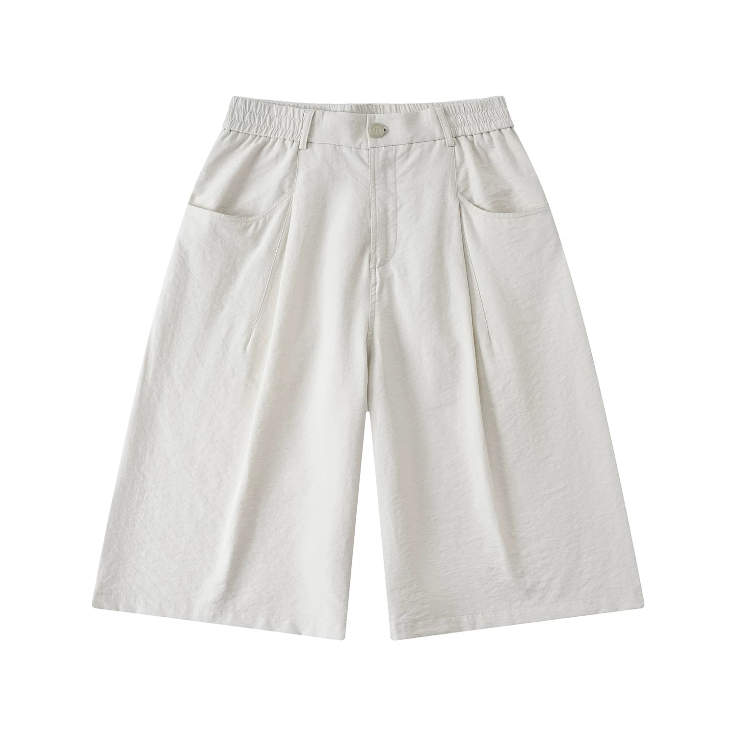 LR MADE Pleated Simple Seven-point Shorts
