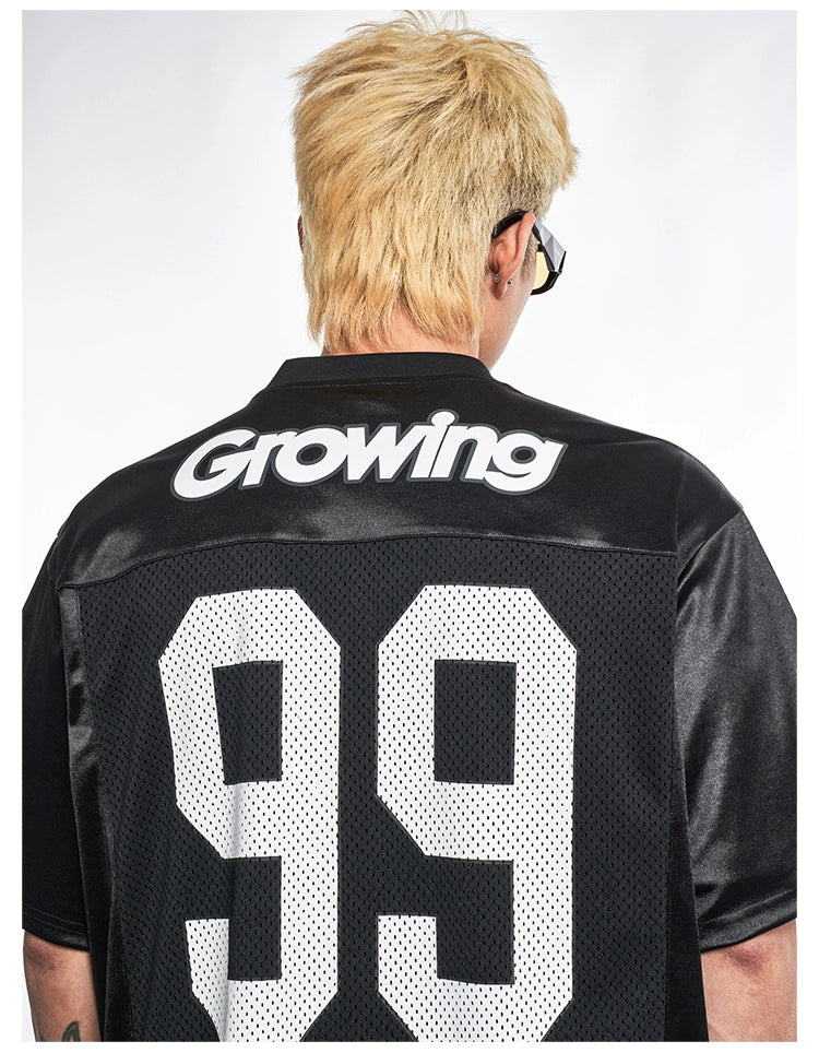 MT99 Alphabet Sports Breathable V-Neck Jersey Tee