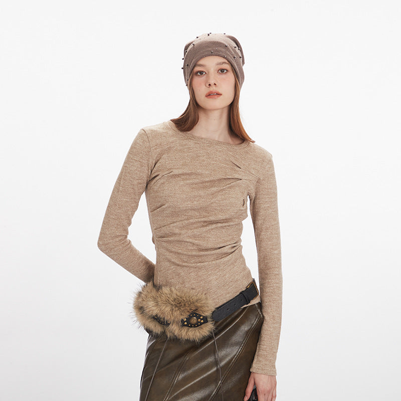 Nariele Irregular Slim Fit Waist Long Sleeves