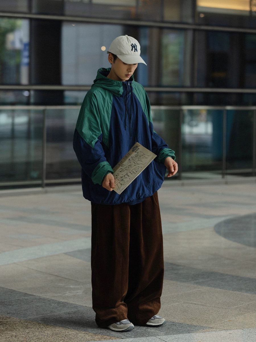 NOEARS Retro Corduroy Tooling Casual Trousers