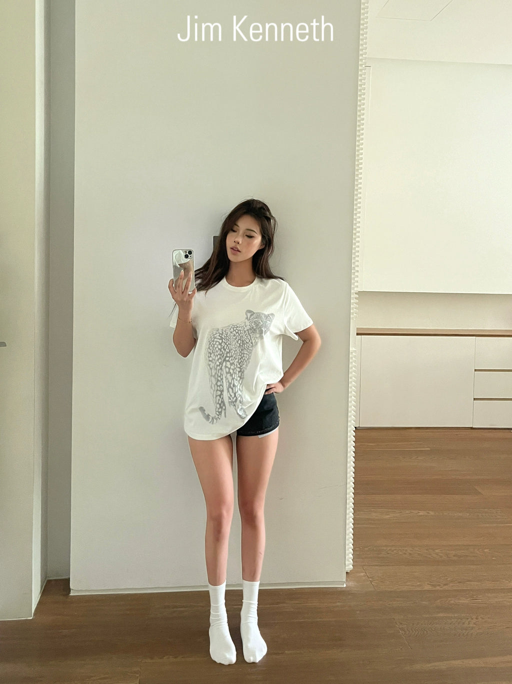 Jim Kennet "leopard" Loose Print Tee