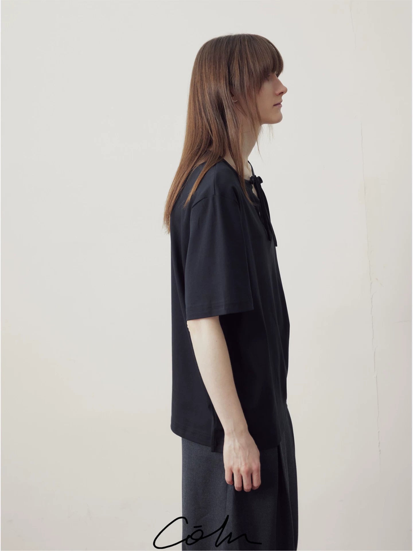 COLN Strap Casual Loose Tee