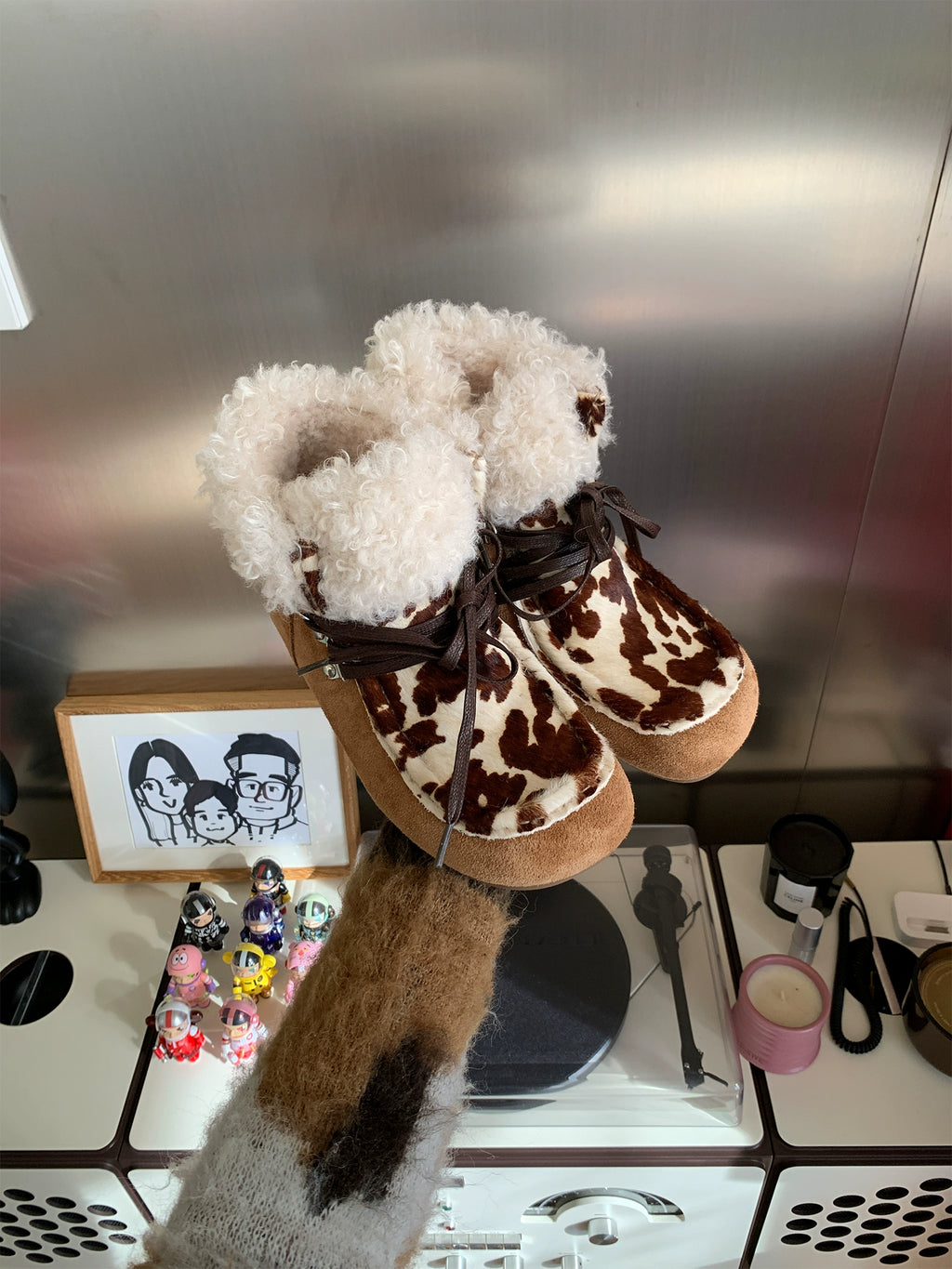 Milooey Flat-bottomed Thermal Velvet Snow Boots