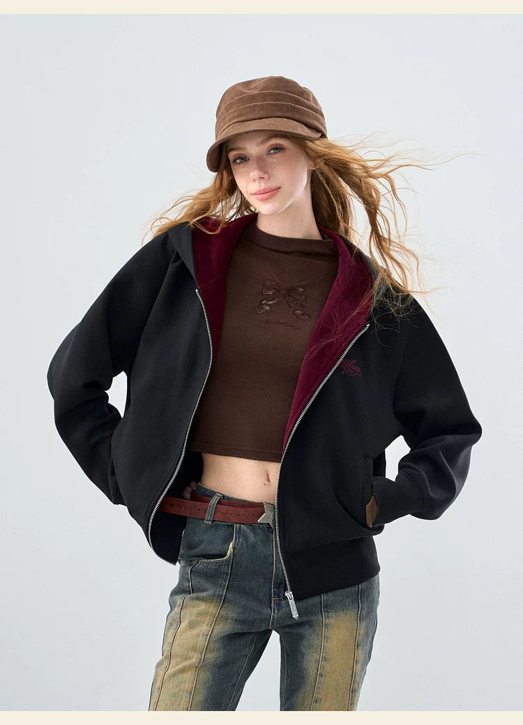BJHG Little Devil Hooded Cardigan Sweater