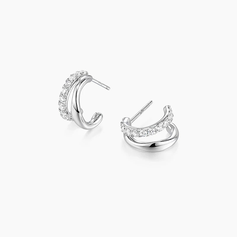 KADER Versatile Geometric Double Ring Earrings